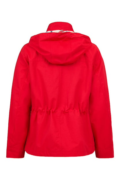 Plaid Removable Hood Short Length Jacket. Style FR466