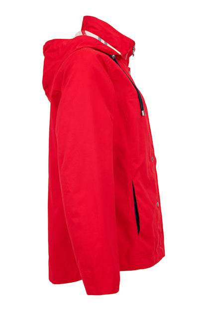 Plaid Removable Hood Short Length Jacket. Style FR466
