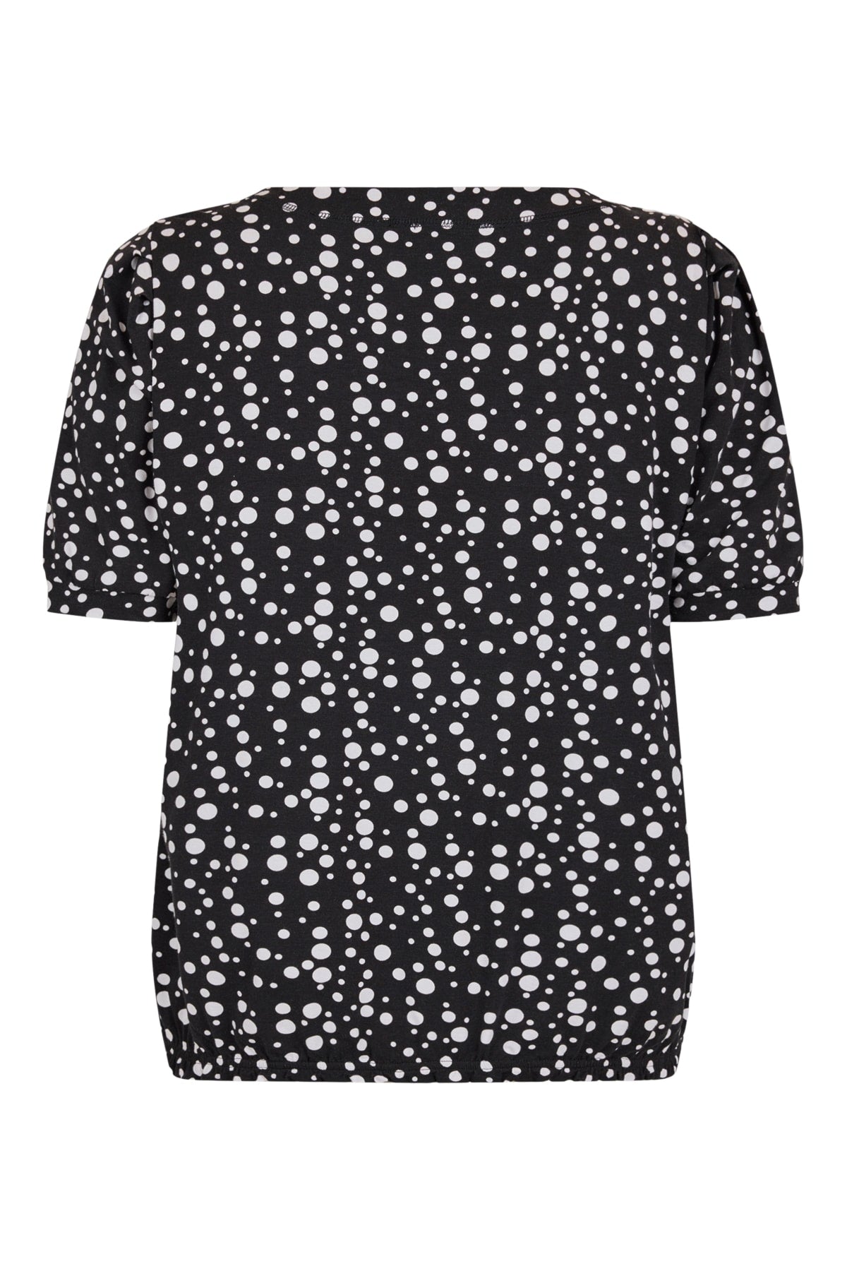 Short Sleeve Polka Dot Elastic Hem Top. Style SUN6235
