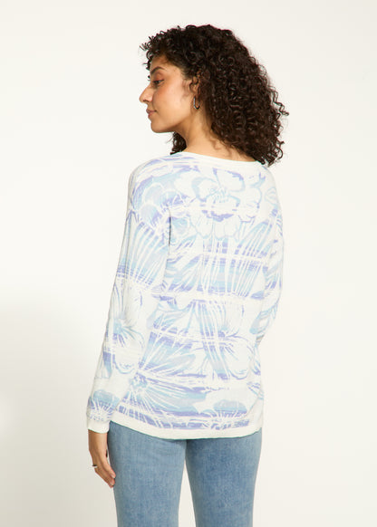 V-Neck Printed Sweater. Style FD1623764