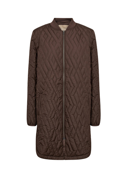 Long Quilted Zip Front Jacket. Style SOYA4PF16782