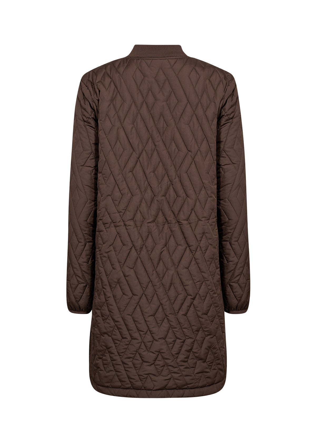 Long Quilted Zip Front Jacket. Style SOYA4PF16782