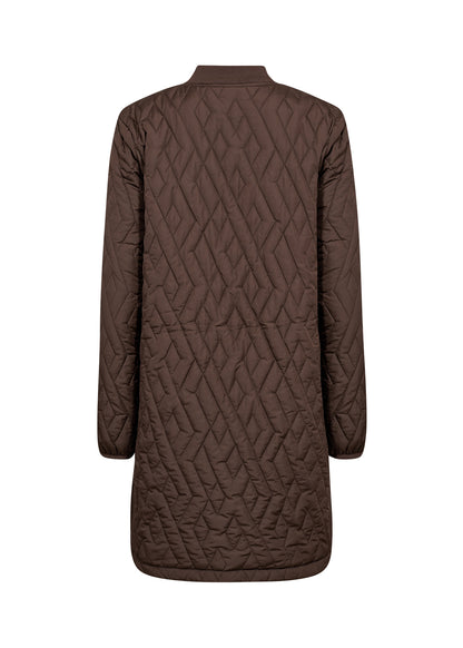 Long Quilted Zip Front Jacket. Style SOYA4PF16782