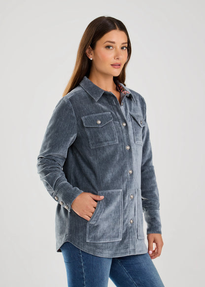 Textured Vetvet Shacket. Style FD1940826