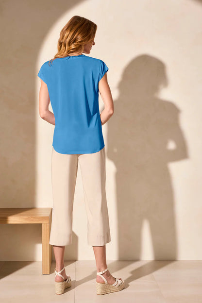Cap Sleeve V-Neck Top. Style TR2034O-2891