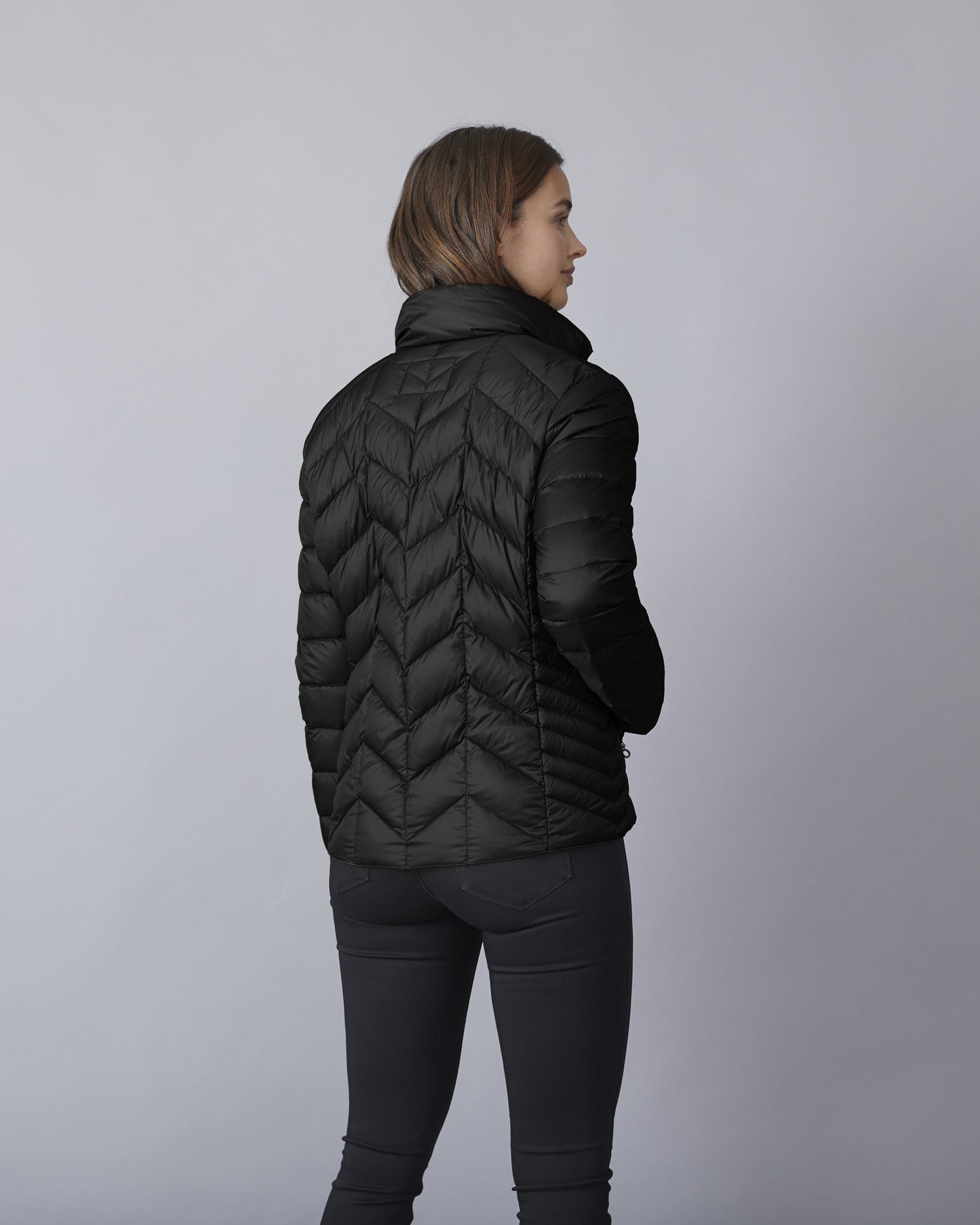 Daisy Cheveron Quilted Puffer Outerwear. Style JUN2040