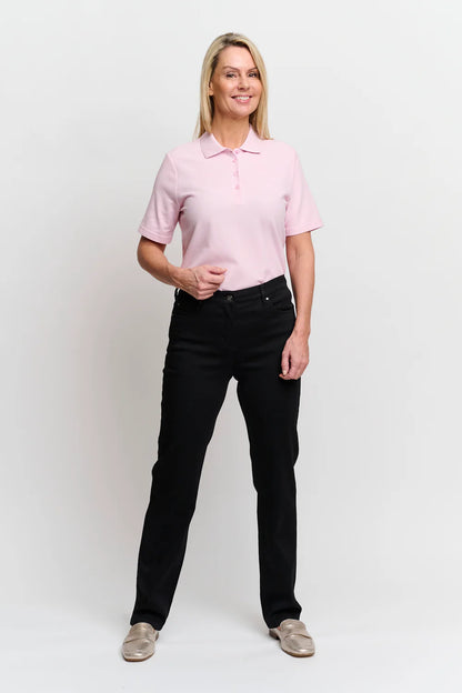 Ingrid Fit High Waist Wide Leg Black Jean. Style BTX204588