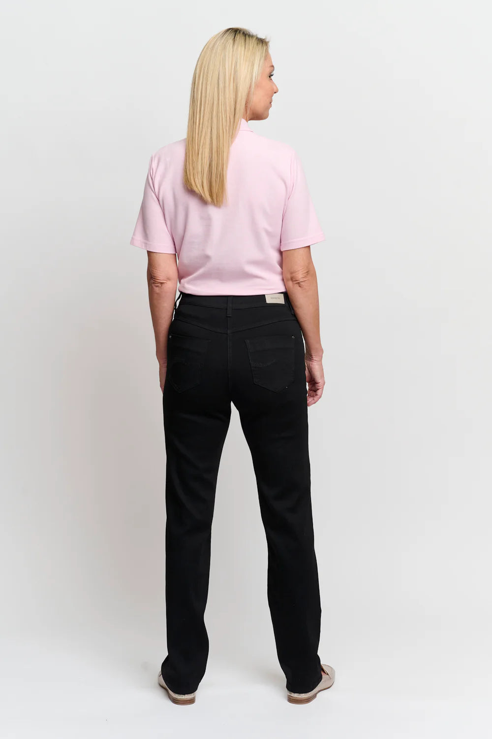 Ingrid Fit High Waist Wide Leg Black Jean. Style BTX204588