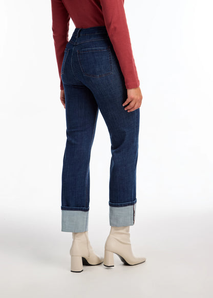 Olivia Cuffed Straight Ankle Jean. Style FD2143809