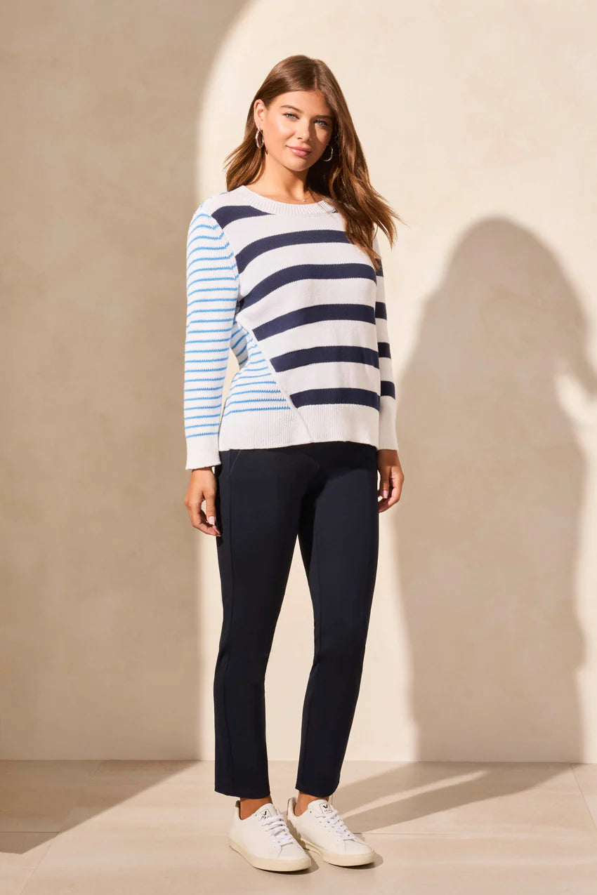 Striped Contrast Side Sweater. Style TR2159O-576