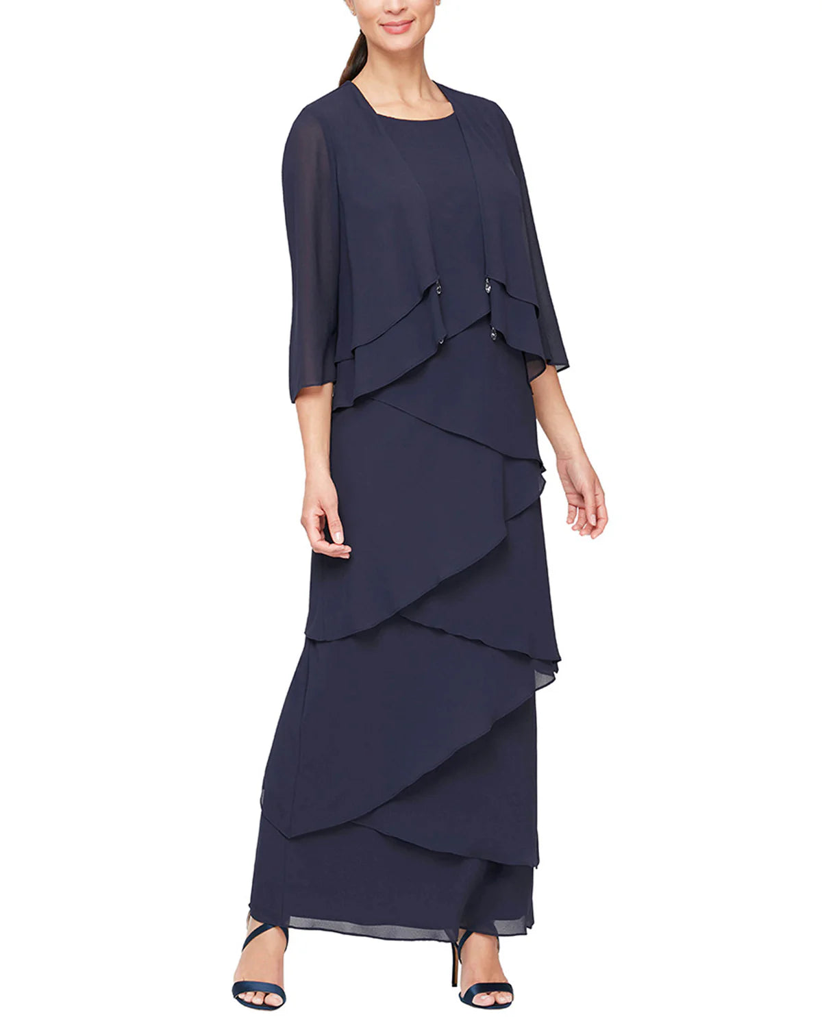 Two-Piece Dress & Jacket in Multiple Colours. Style ALE8192001