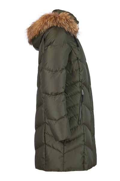 Chevron Quilted 3/4 Length Outerwear. Style FR737
