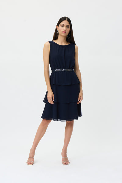 Chiffon Trapeze Tiered Dress. Style JR232117