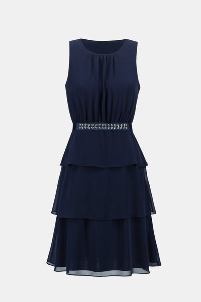 Chiffon Trapeze Tiered Dress. Style JR232117