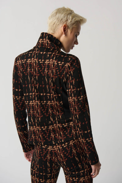 Peplum Back Printed Jacket. Style JR233239