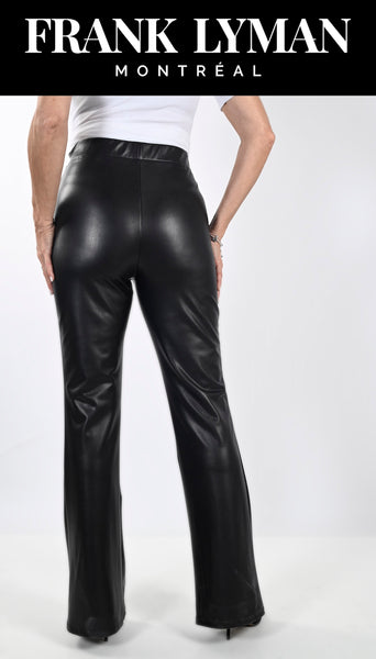 Faux Leather Pull On Pant. Style FL233244