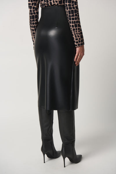 Vegan Leather Knot Front Skirt. Style JR233297