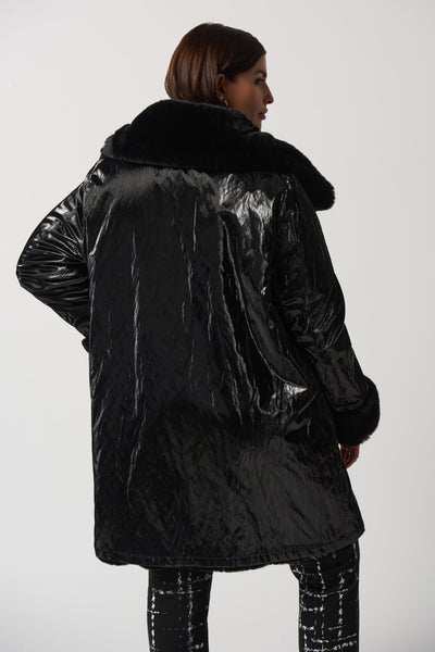 Faux Fur Reversible Outerwear in Silver or Black. Style JR233900