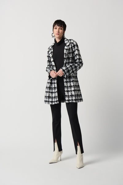 Boxy Houndstooth Blazer Coat. Style JR234121