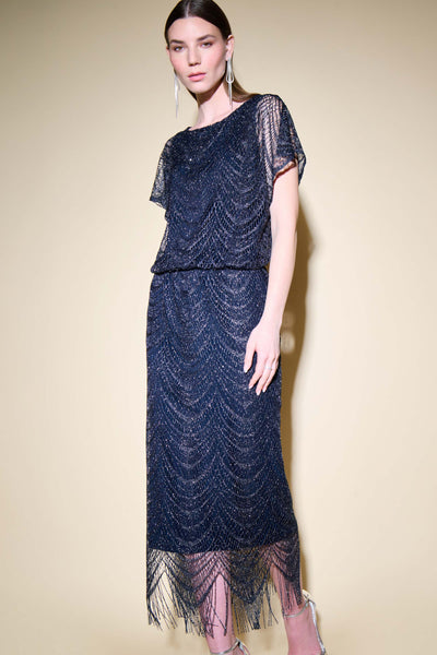 Lurex Lace Dress with Fringe. Style JR234722