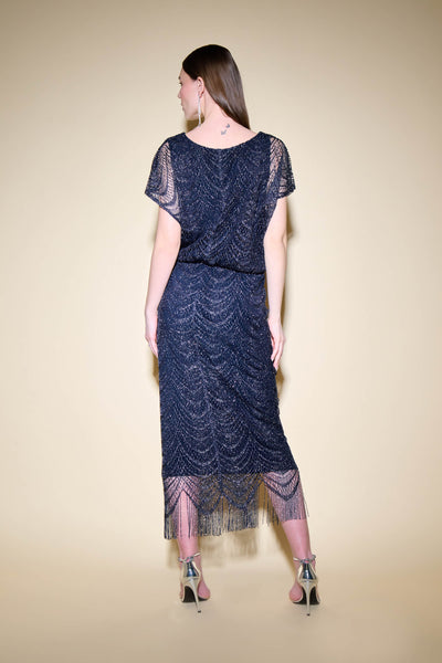 Lurex Lace Dress with Fringe. Style JR234722