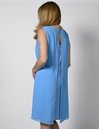 Rhinestone Trim Front Pleat Dress. Style FL238130