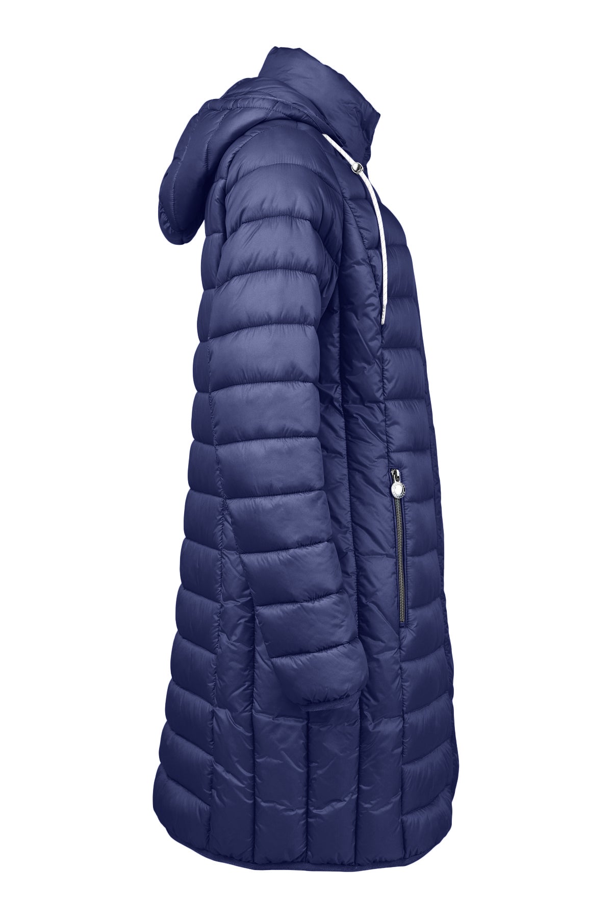 Mid Length Removable Hood Quilted Outerwear. Style FR103