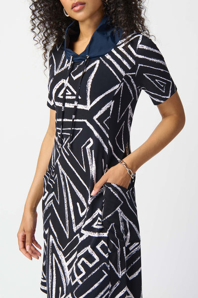 Abstract Print A-Line Dress. Style JR241028