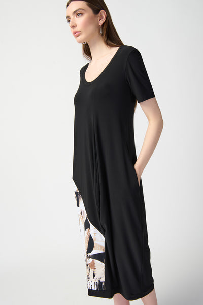 Cocoon Abstract Print Midi Dress. Style JR241055