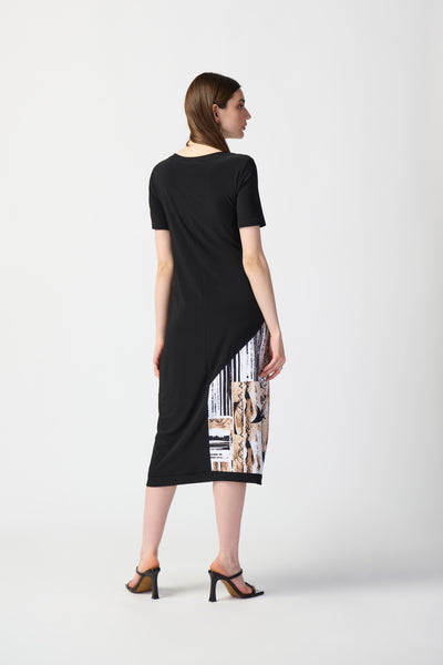 Cocoon Abstract Print Midi Dress. Style JR241055