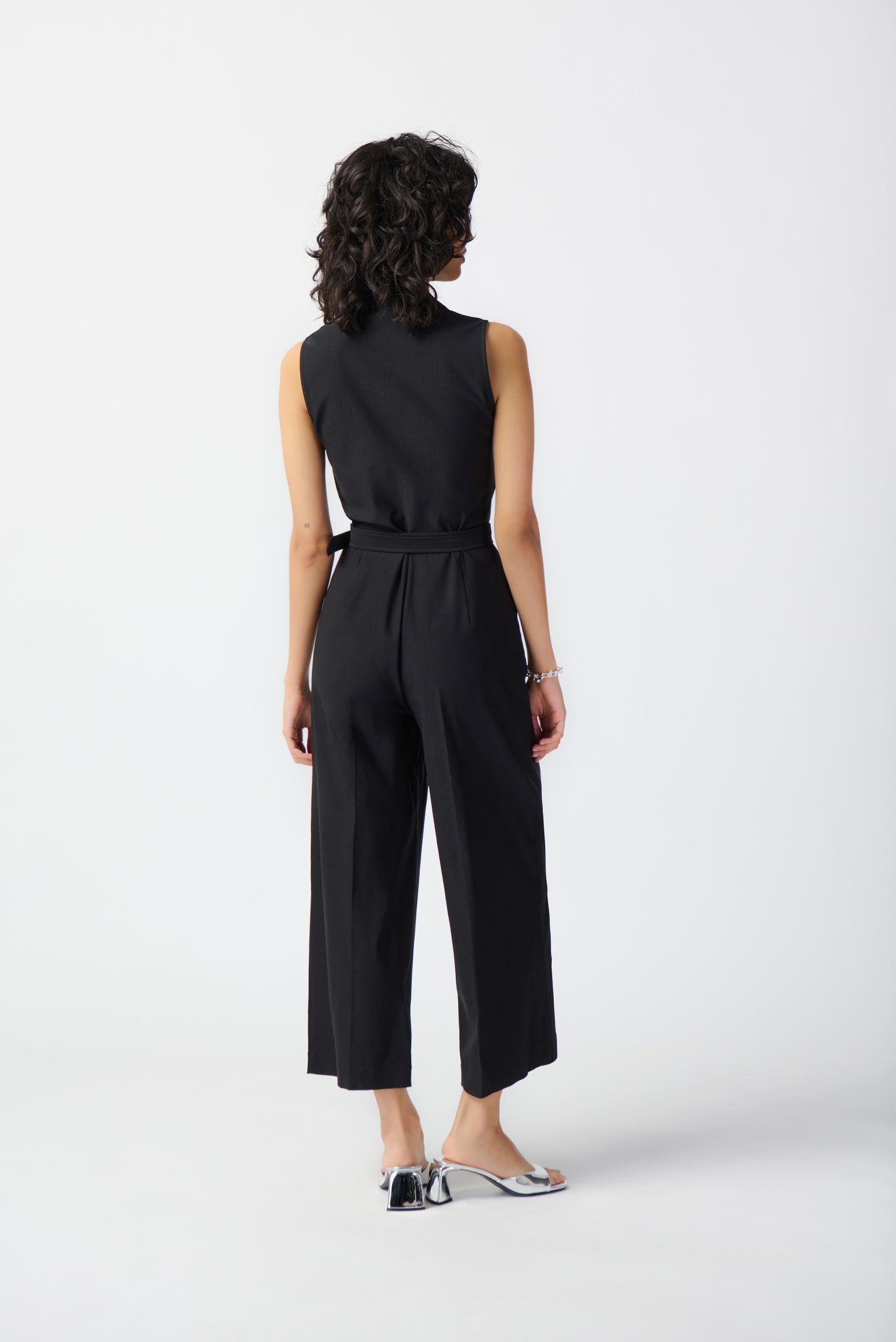 Sleeveless Micro Twill Jumpsuit. Style JR241101