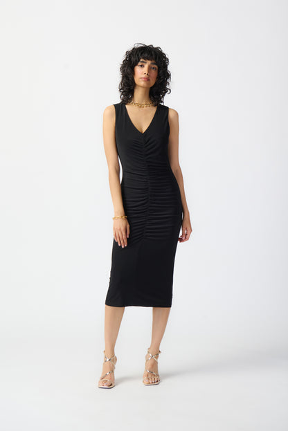 Silky Knit Sleeveless Sheath Dress. Style JR241205