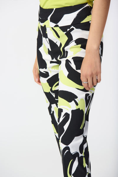 Abstract Printed Pull On Cropped Pant. Style JR241266