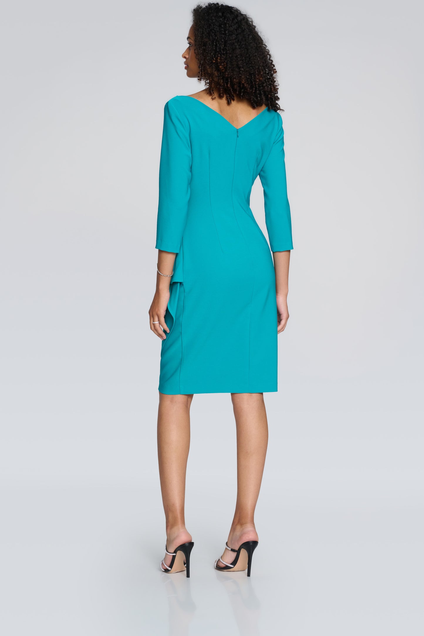 Lux Twill Wrap Sheath Dress. Style JR241705