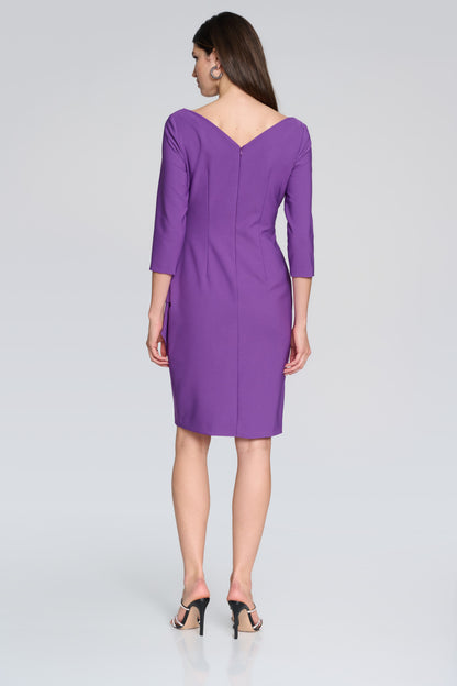 Lux Twill Wrap Sheath Dress. Style JR241705