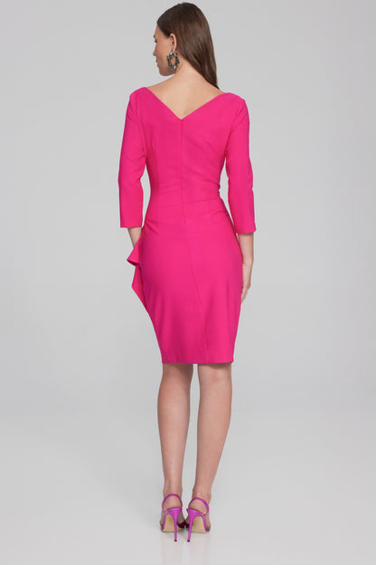 Lux Twill Wrap Sheath Dress. Style JR241705