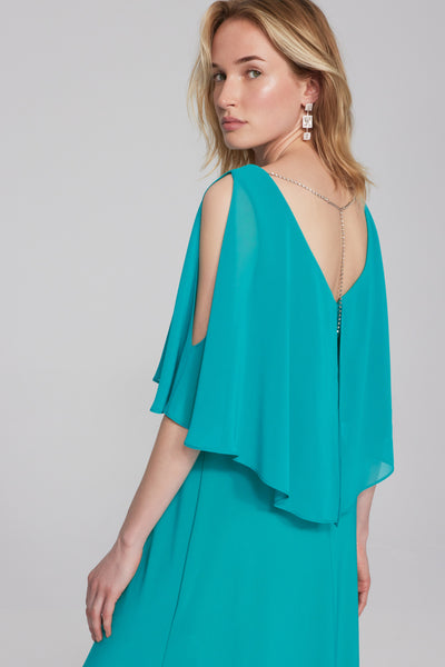 Silky Knit Chiffon Fit & Flare Dress. Style JR241706