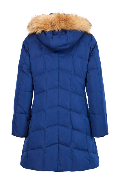 Removable Faux Fur Quilted Puffer Outerwear. Style FR937