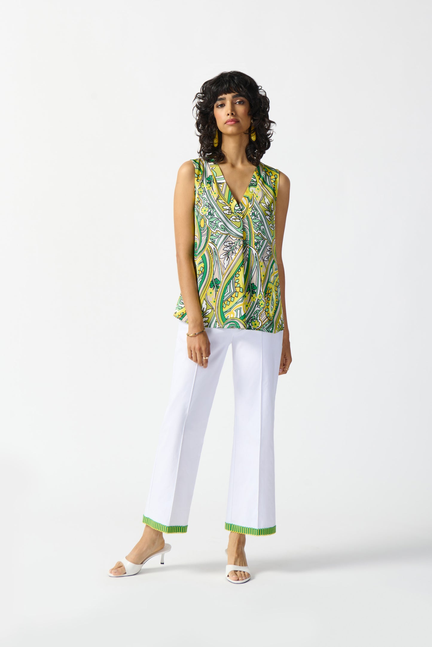 Paisley Print Silky Knit Top. Style JR242002