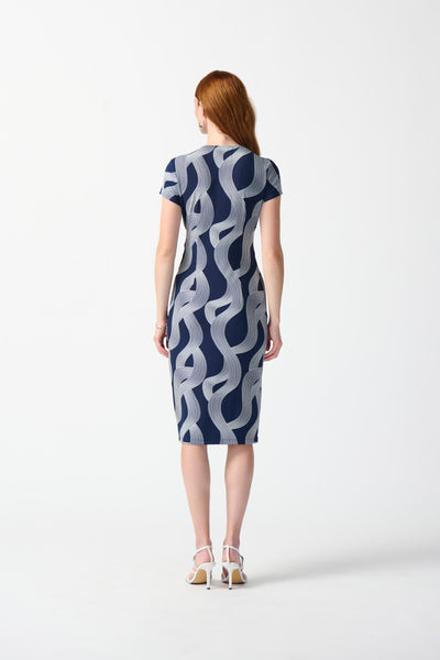 Abstract Print Wrap Dress. Style JR242023