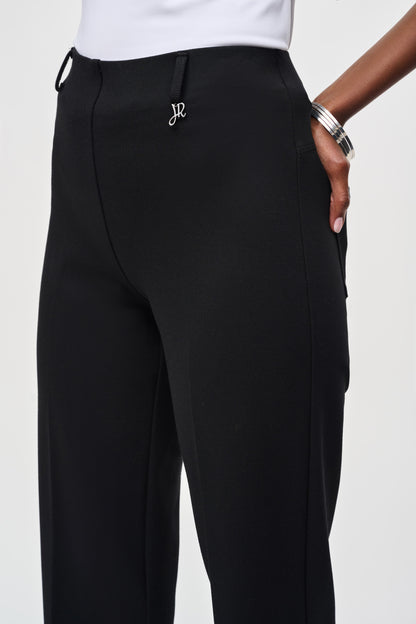 Heavy Knit Straight Pull On Cropped Pant. Style JR243049