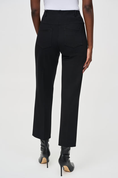 Heavy Knit Straight Pull On Cropped Pant. Style JR243049