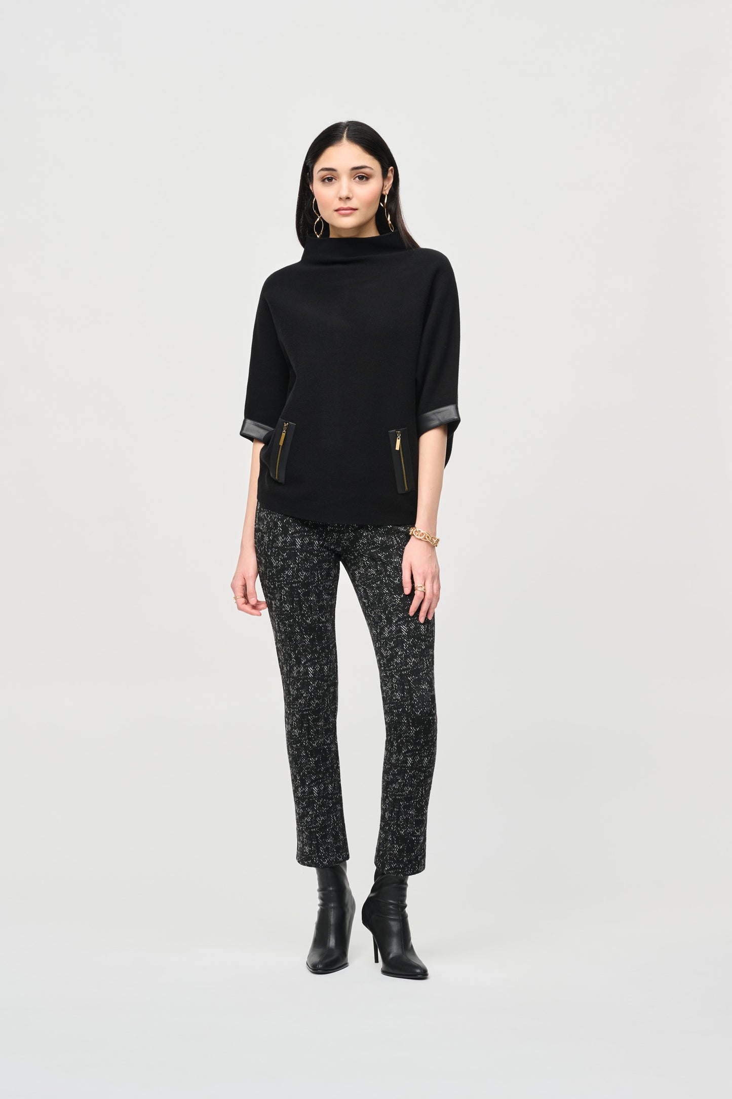 Jacquard Knit Chevron Slim Pant. Style JR243266