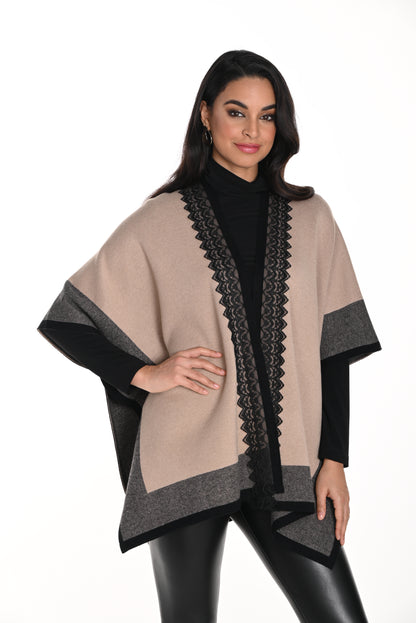 Knit Cover Up Poncho. Style FL243509U