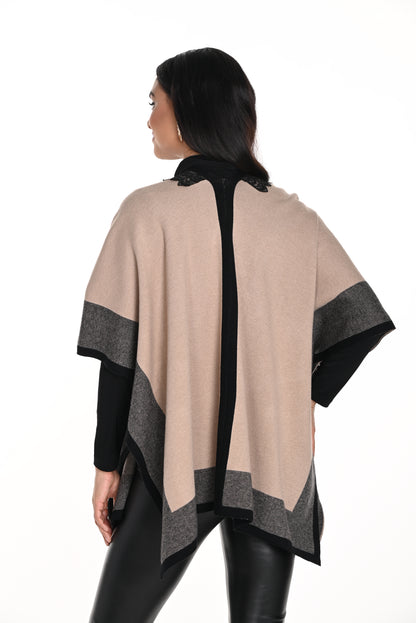 Knit Cover Up Poncho. Style FL243509U