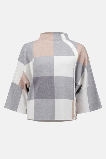 Funnel Neck Loose Silhouette Sweater. Style JR243948F25