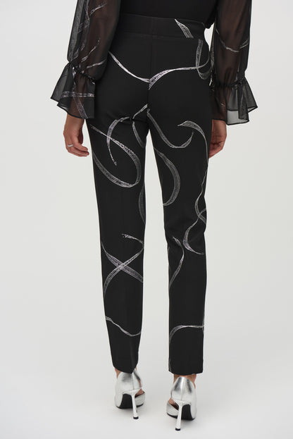 Silky Knit Abstract Pull On Pant. Style JR244119