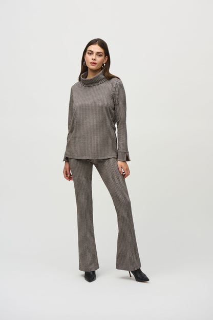 Pull On Houndstooth Flared Pant. Style JR244224