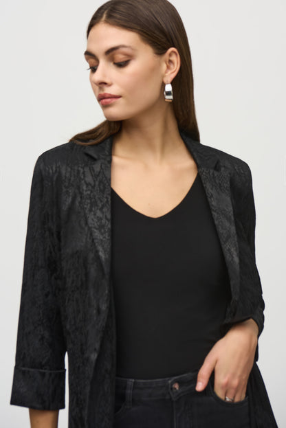 Animal Jacquard Long Blazer. Style JR244248