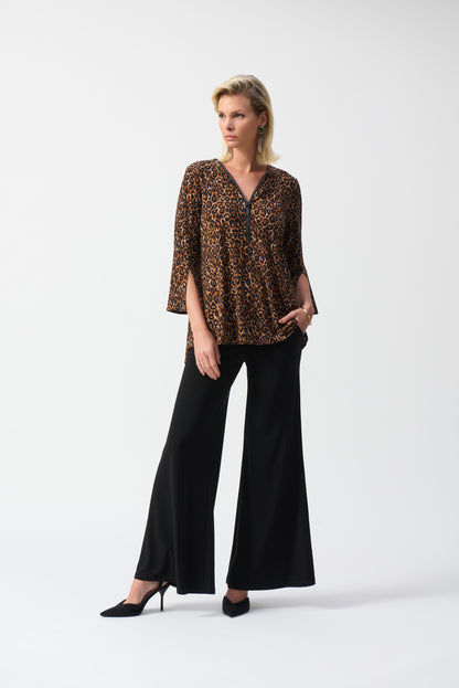 Silky Knit Animal Print Fit & Flare Tunic. Style JR244252